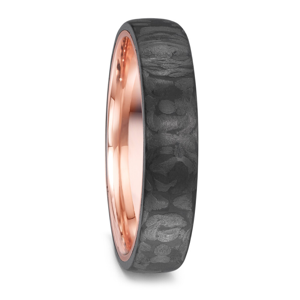 Volcanic Love Eheringe aus Rotgold 585 & Carbon TeNo 52660
