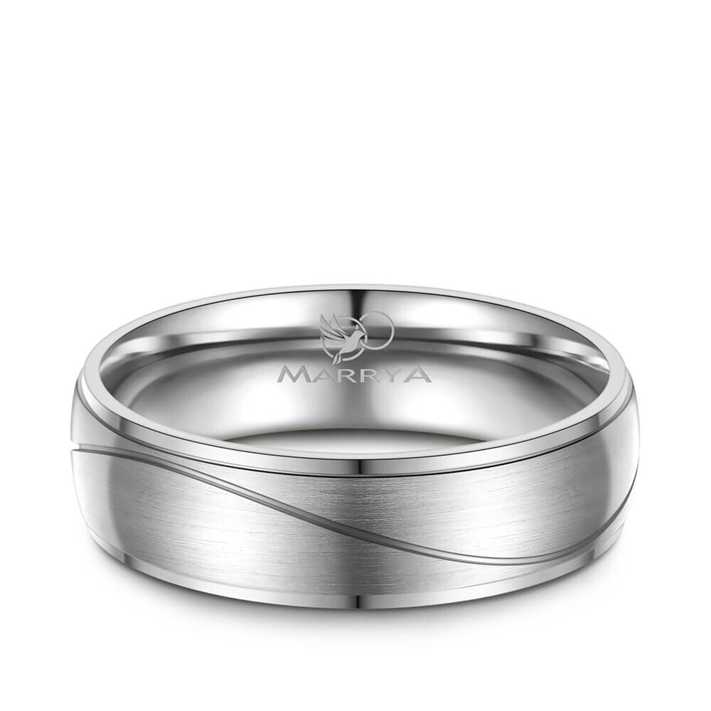 Herrenring Titan mit Wellenfuge Marrya TI-37