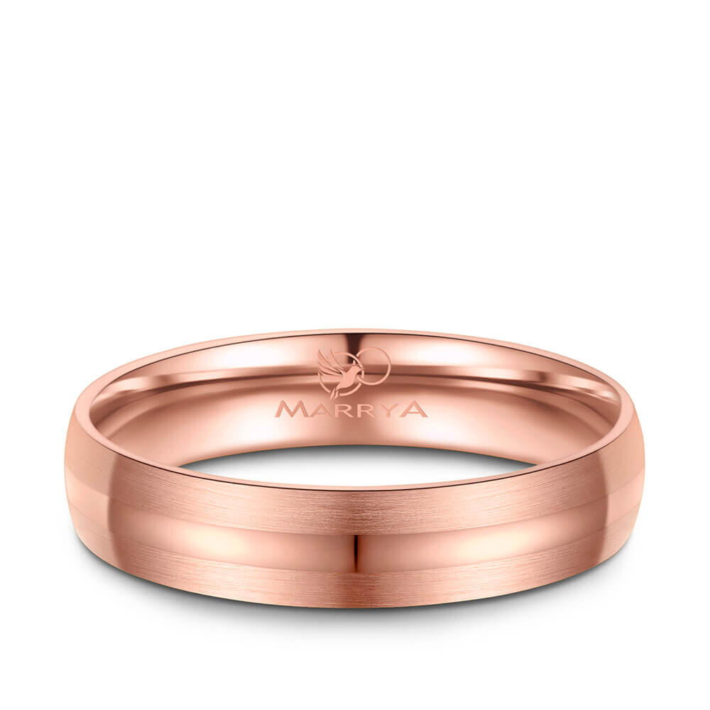 Partnerring Trauring Edelstahl Rosé Marrya ES-28