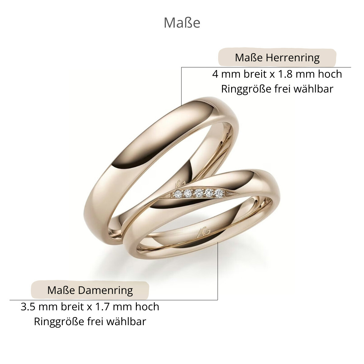 Trauringe Haselnussgold Brillant Gerstner 31283