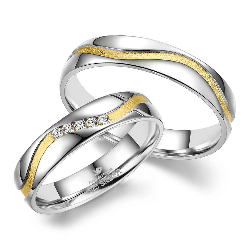 Trauringe Partnerringe Silber 925 Marrya SI-27