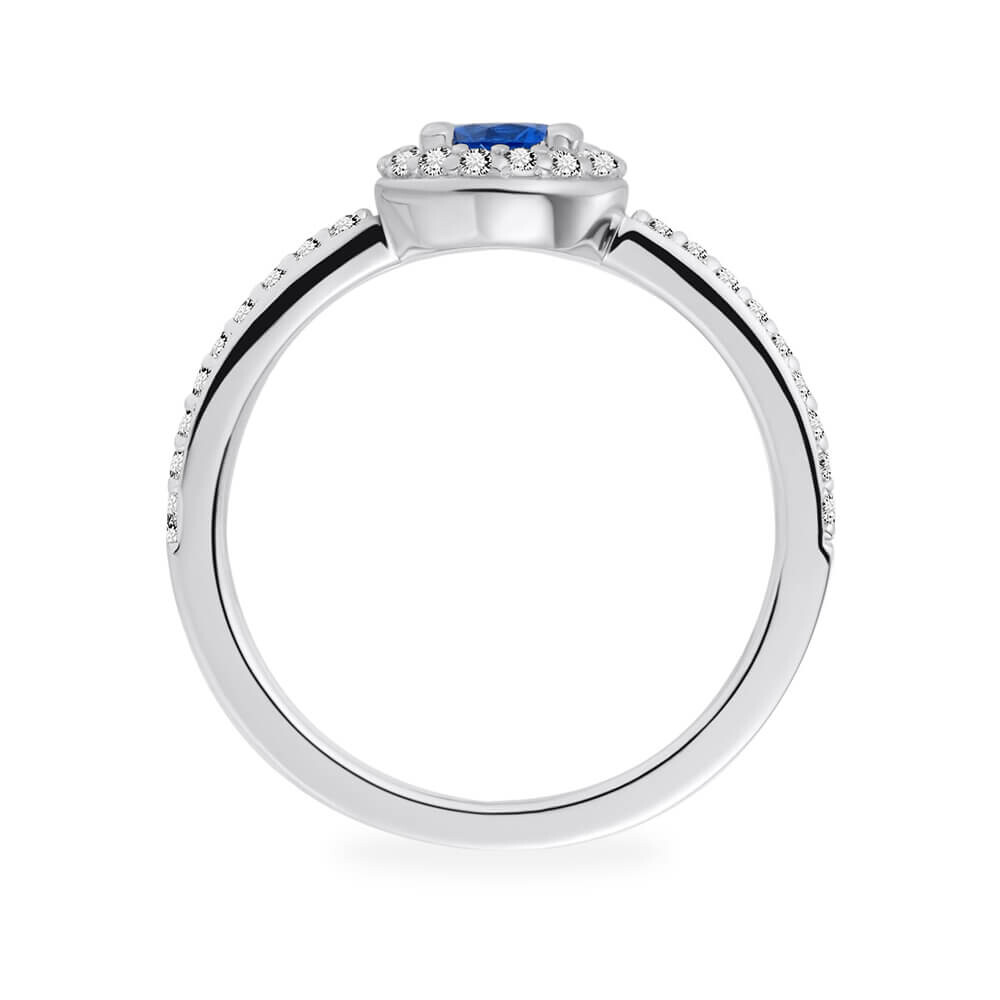 Ring Silber 925 Zirkonia blau Gisser R446B