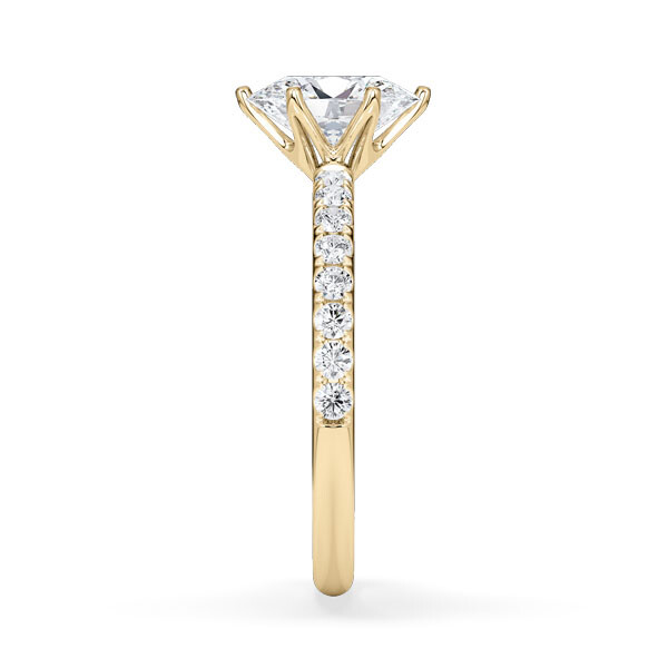 Hollywood Ring Oval Diamant Gelbgold Rubin 1883