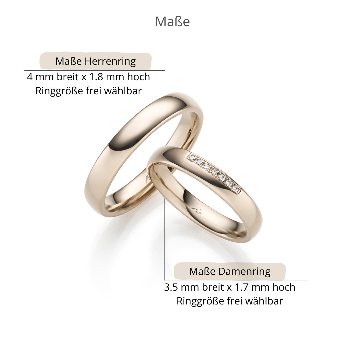 Trauringe Haselnussgold Brillant Gerstner 31472