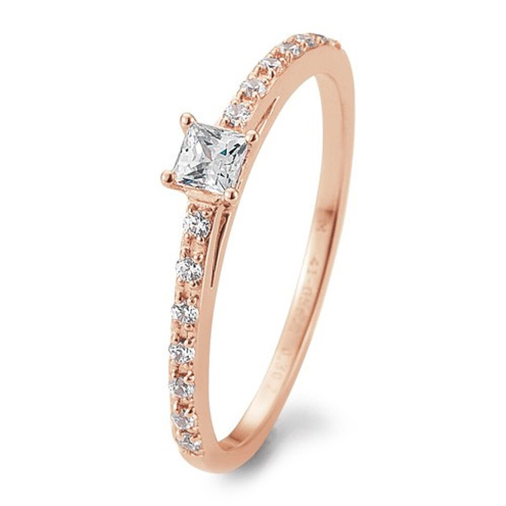 Breuning Verlobungsring Antragsring Rotgold Princess Brillant 41/05671