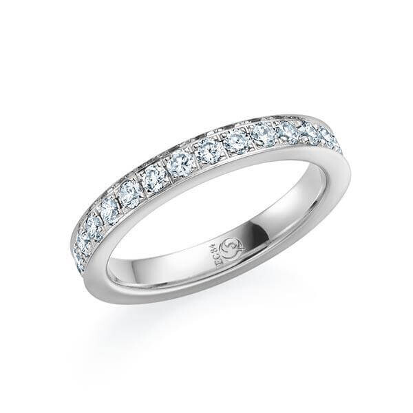 Diamantring Memoire Graugold 585 zus. 1,300ct. tw/si Rubin RU-1558