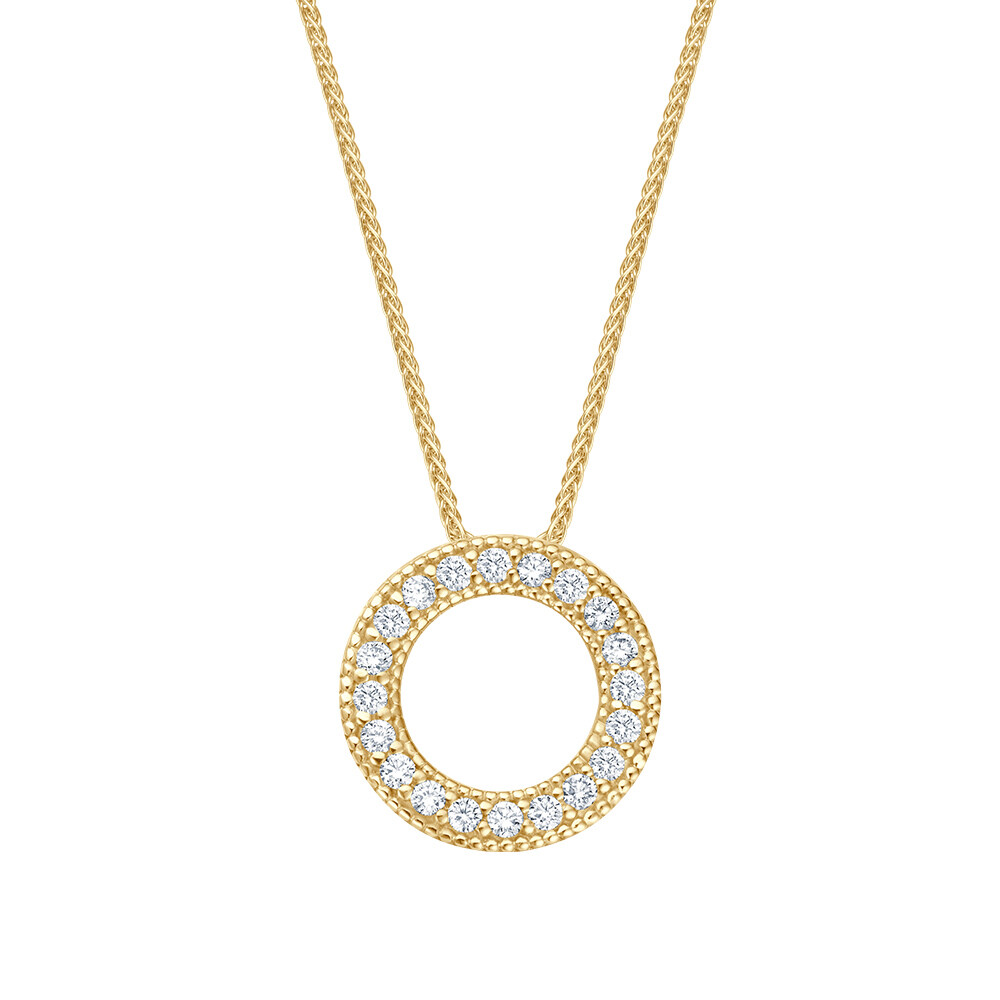 bellaluce Halskette mit Anhänger Memoria Gelbgold Brillant 0.200 ct.