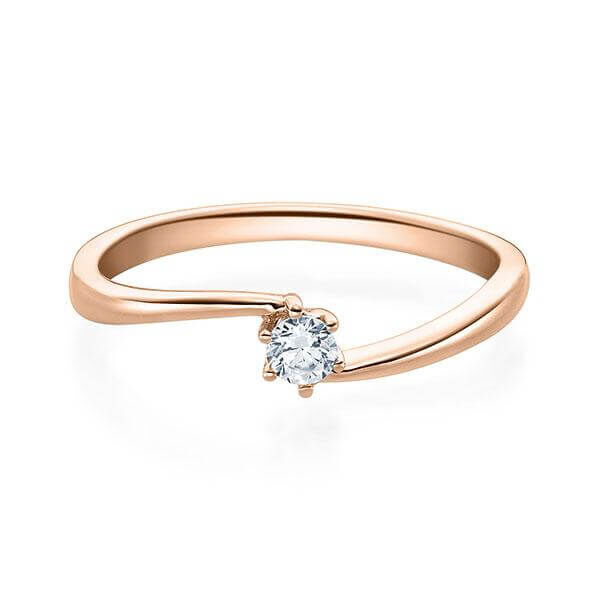 Verlobungsring Little Twist Solitär Rotgold Rubin RU-1584