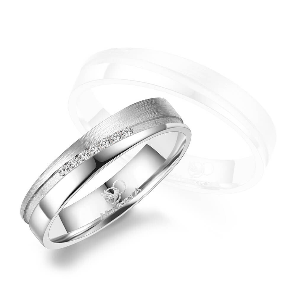 Partnerring Silber & Gold Marrya Diamant DSG-C-10