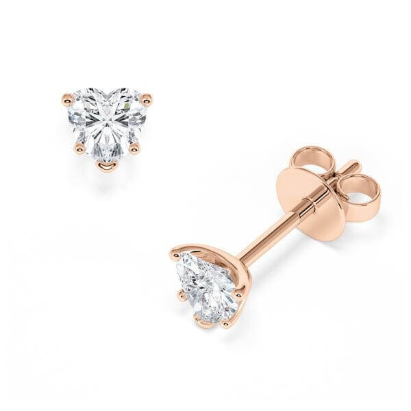 Ohrstecker Rotgold 585 Lab-Grown Diamant zus. 1,000 ct, Rubin RU-1776-27