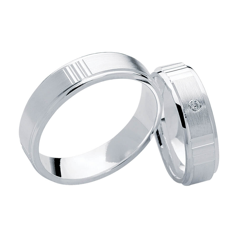 Partnerringe Heartbeat Silber 925 Rubin S19