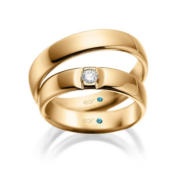 egf Trauringe Roségold Brillant F-1089-3