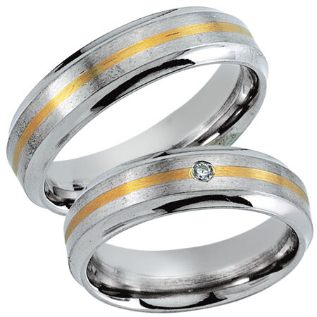 Schwarz Partnerringe Titan Gold 20014