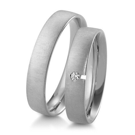 Trauringe Weißgold Inspiration Breuning 48/04103 & 48/04104