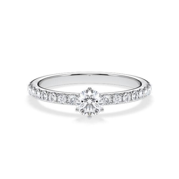 Hollywood Ring Classic Brillant Platin Rubin RU-1888
