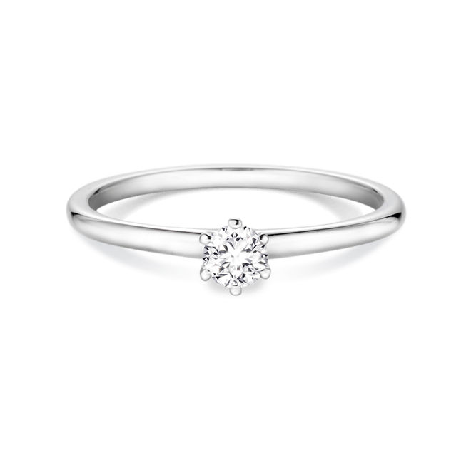 Verlobungsring Solitär Weißgold Brillant Dettinger 27163