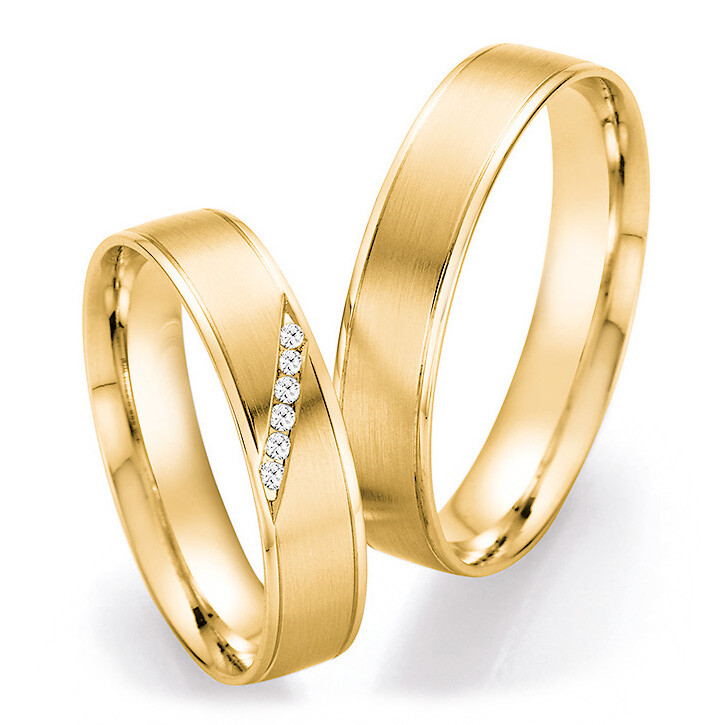 Trauringe Gelbgold Brillant Collection Ruesch 66/41130 & 66/41140