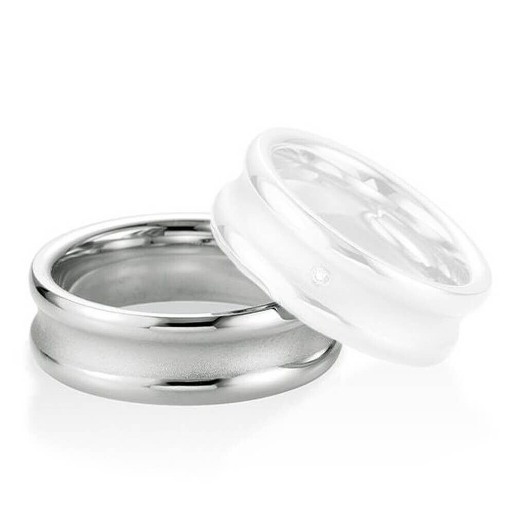 Partnerring Silber 925 konkav Breuning 48/08042
