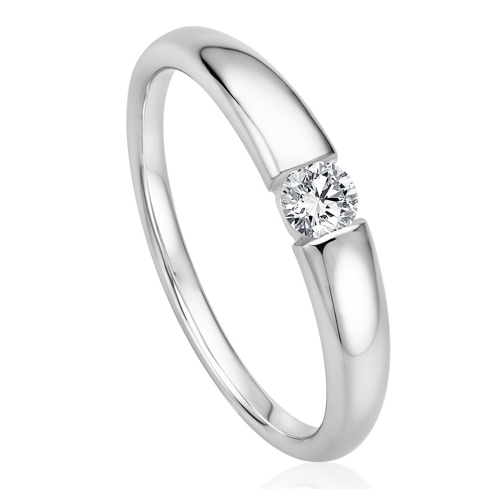 bella luce Solitaire Ring Weißgold Brillant 0.170 ct. w/si