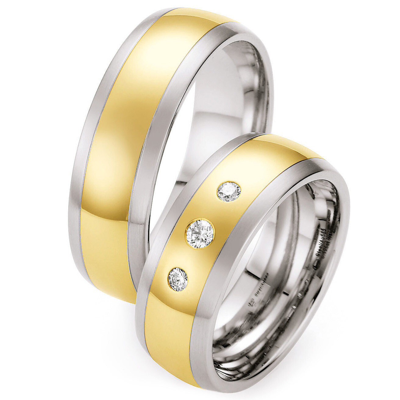 Ruesch Trauringe 88/05000-070 & 88/05000-070 aus Gelbgold 585 & Edelstahl