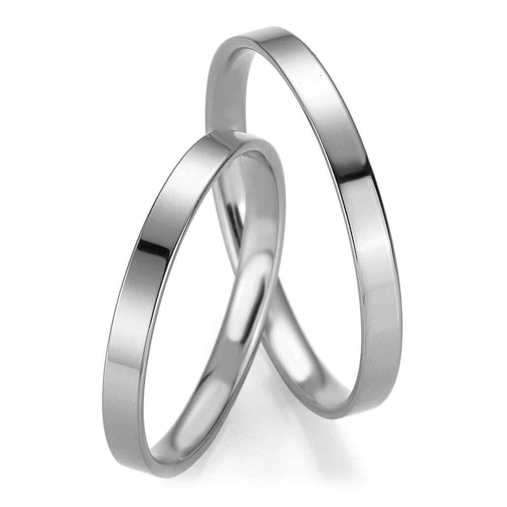 Breuning Trauringe Weißgold Profil Light 48/04400 & 48/14400