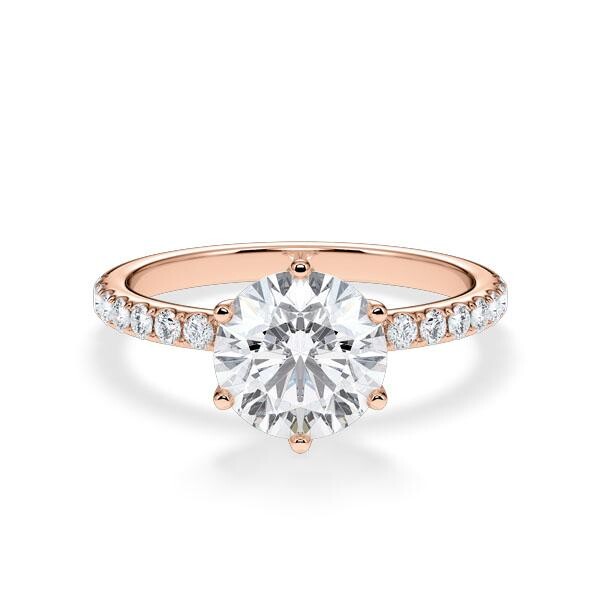 Hollywood Ring Classic Brillant Rotgold Rubin RU-1888