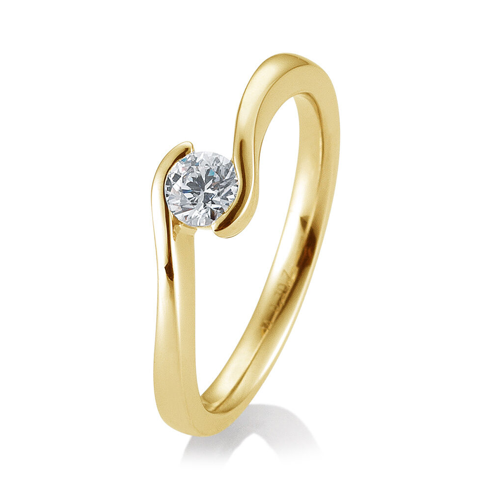 Verlobungsring Schwung Gelbgold BR133 Brillant