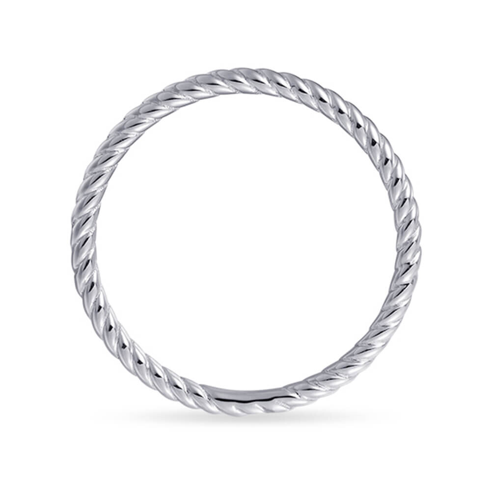 Kordelring Silber 925 rhodiniert Gisser R432 Profil
