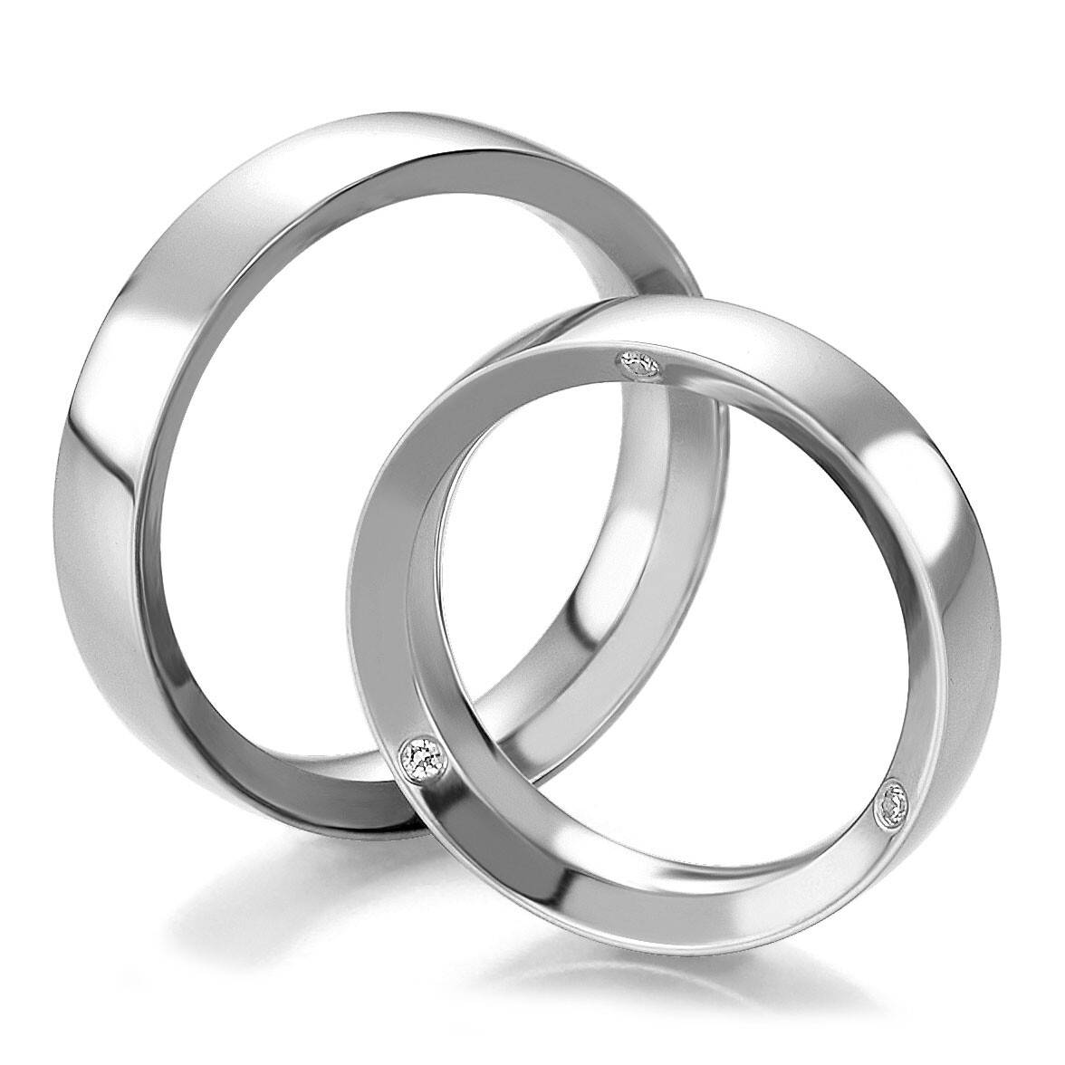 Breuning Trauringe Weißgold Design 48/05219 & 48/05220 Eheringe