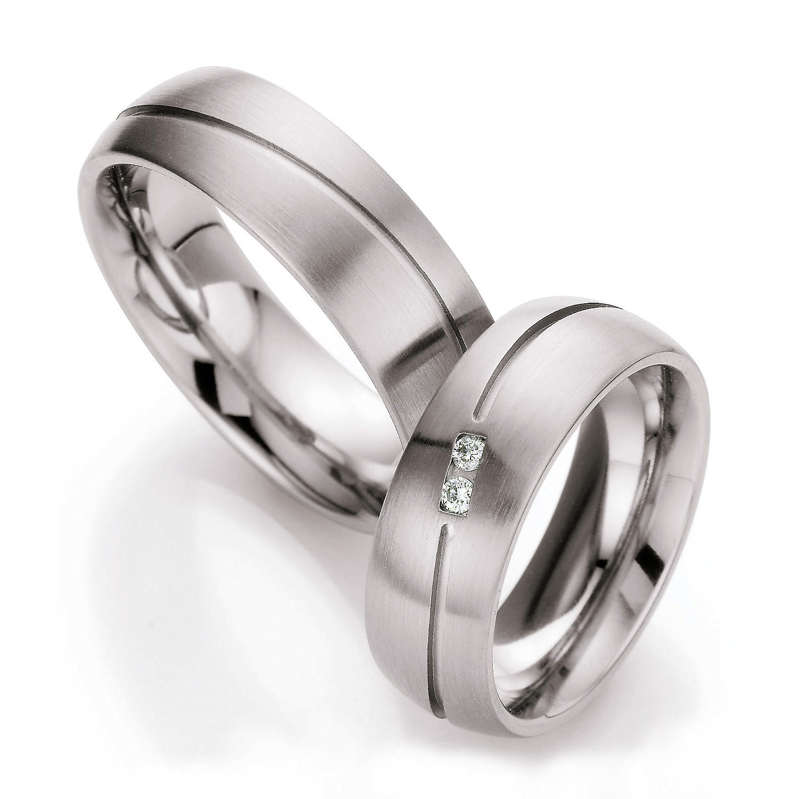 Collection Ruesch Trauringe Edelstahl 88/01610 White Style Steel Brilliant