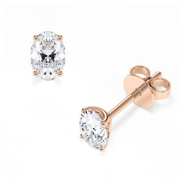 Ohrstecker Rotgold 585 Lab-Grown Diamant zus. 1,000 ct, Rubin RU-1778-27