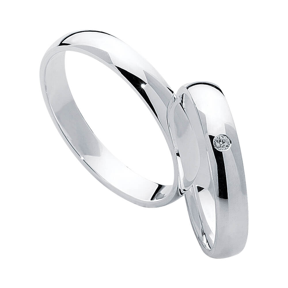 Partnerringe Heartbeat Silber 925 Rubin S02