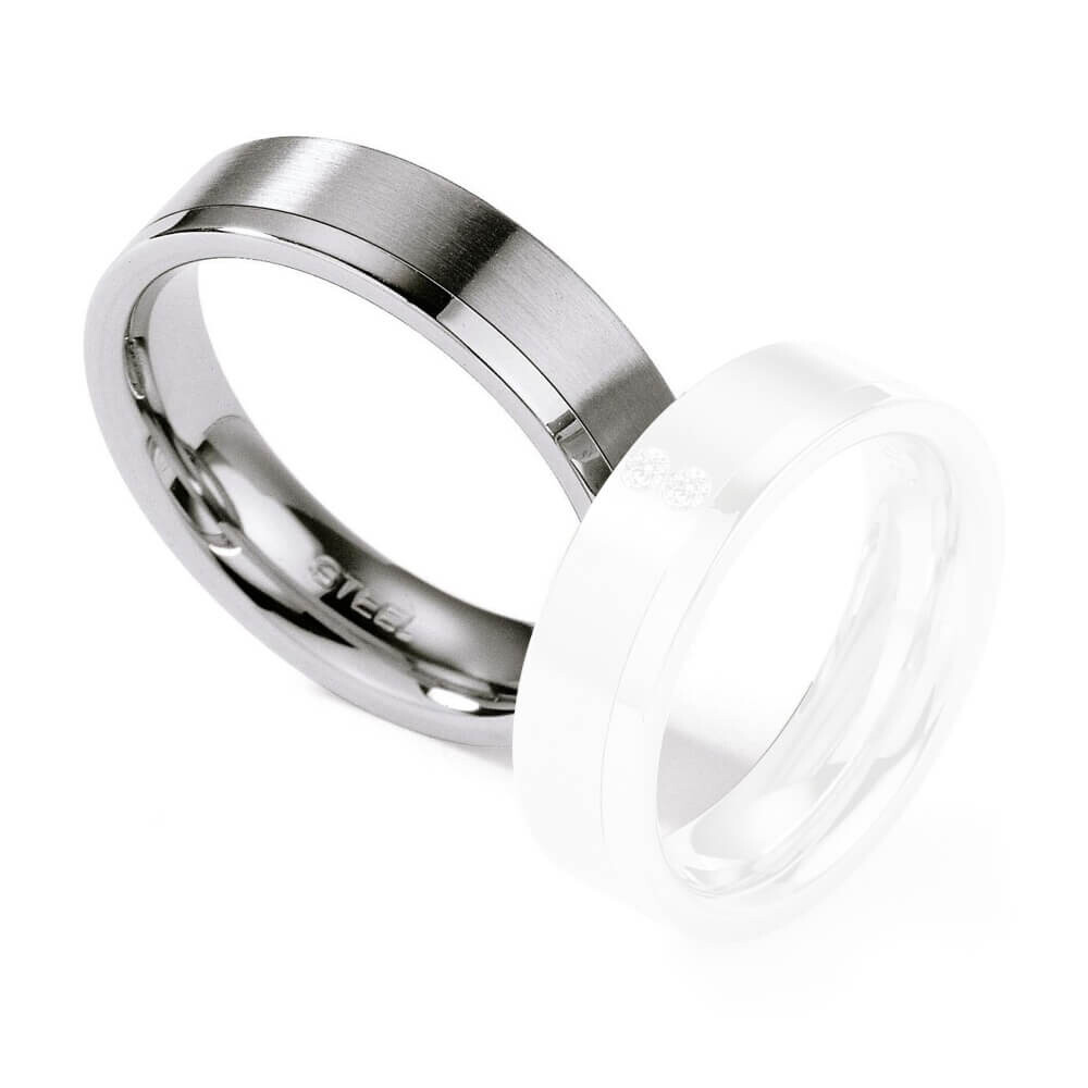 Collection Ruesch Herrenring Edelstahl Brillant 88/01270