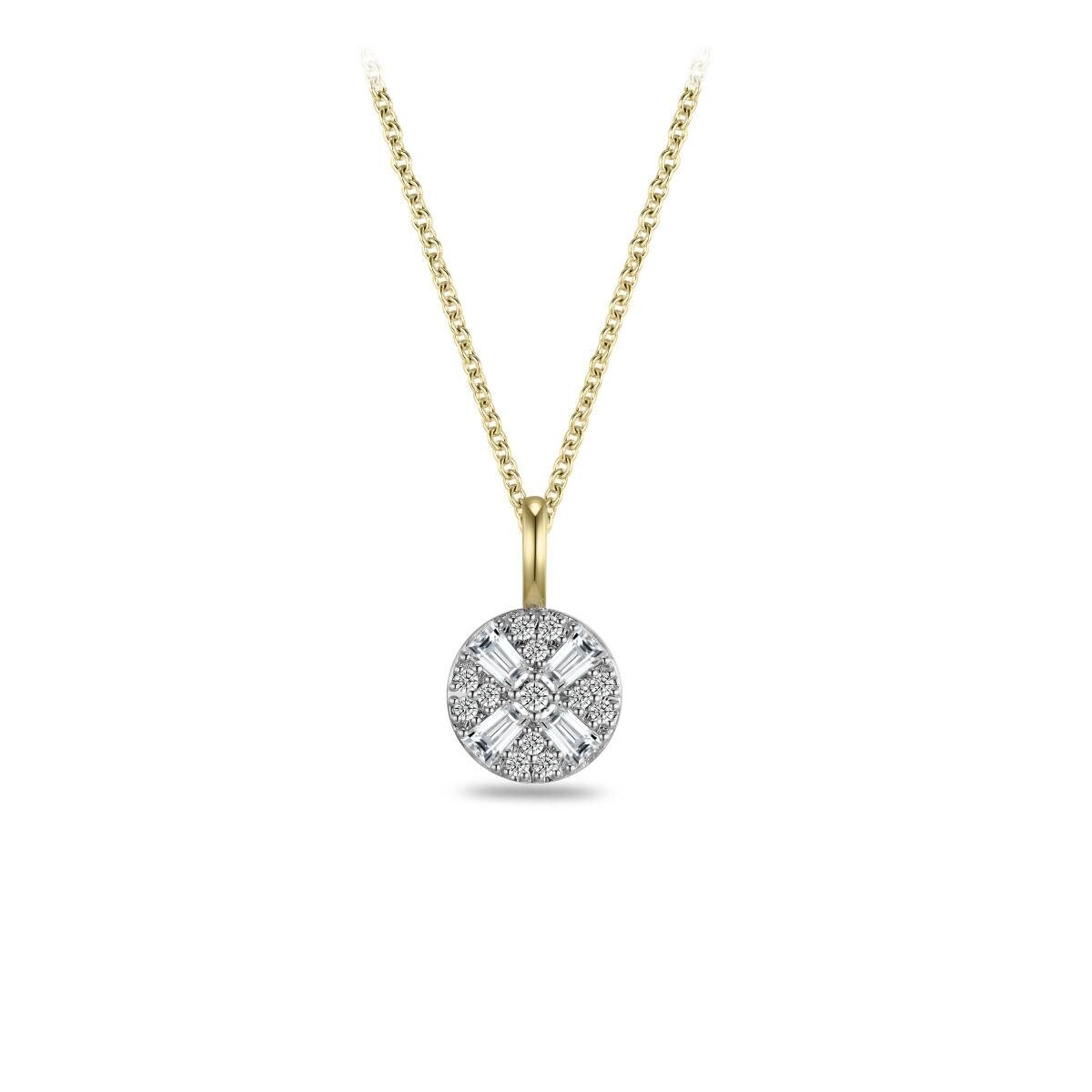 Halskette Cross Round Silber 925 Gisser N1127Y