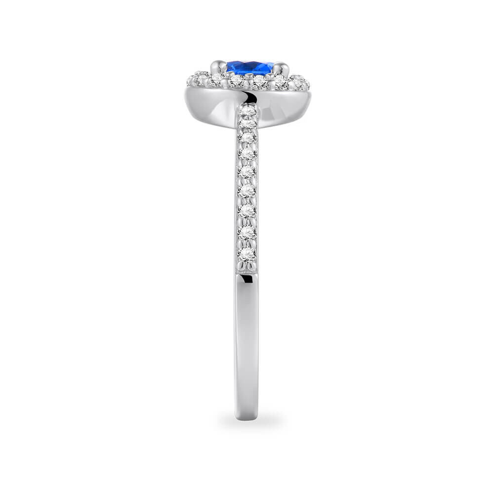 Ring Silber 925 Zirkonia blau Gisser R446B