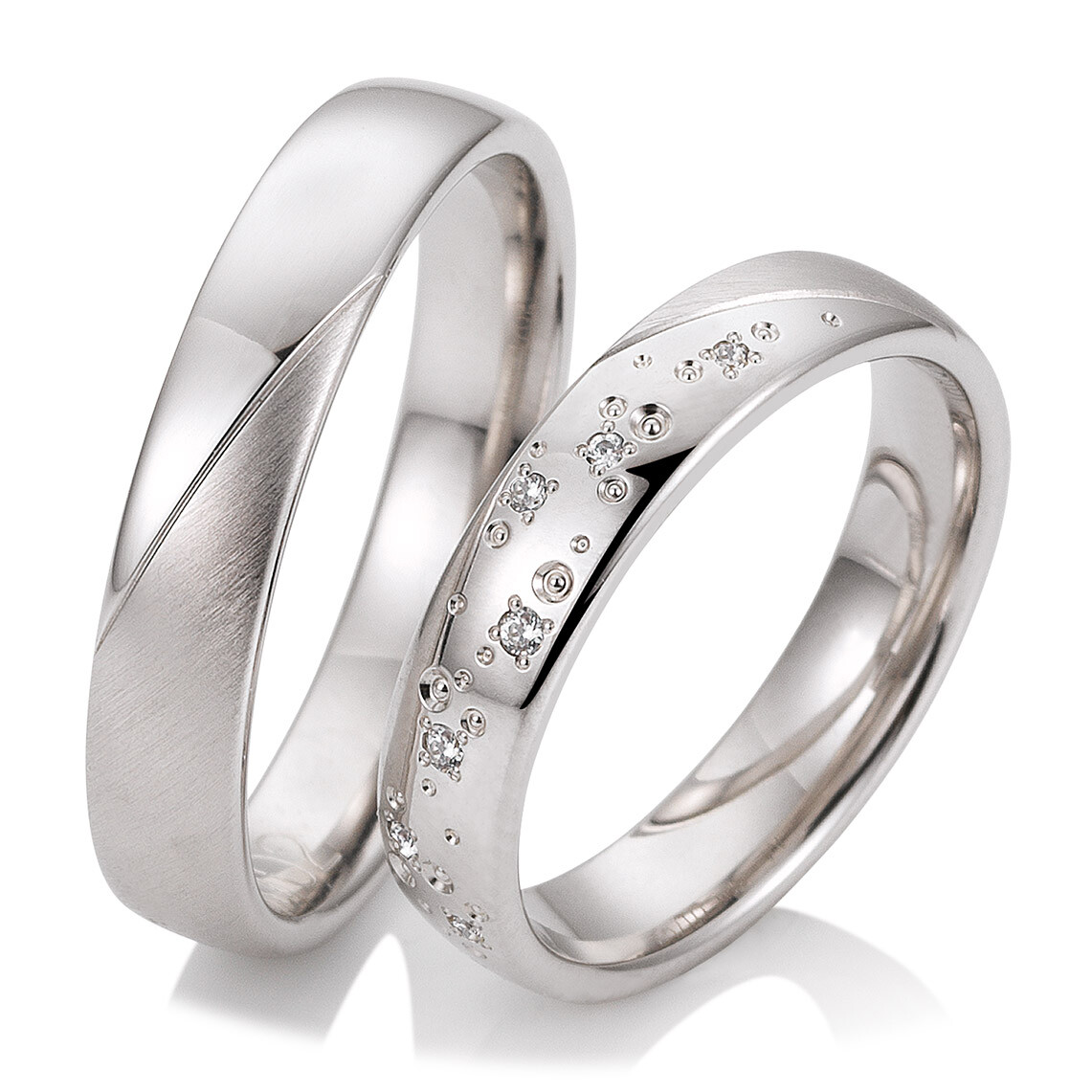 Trauringe Weißgold Saint Maurice 49/81701 & 49/81702