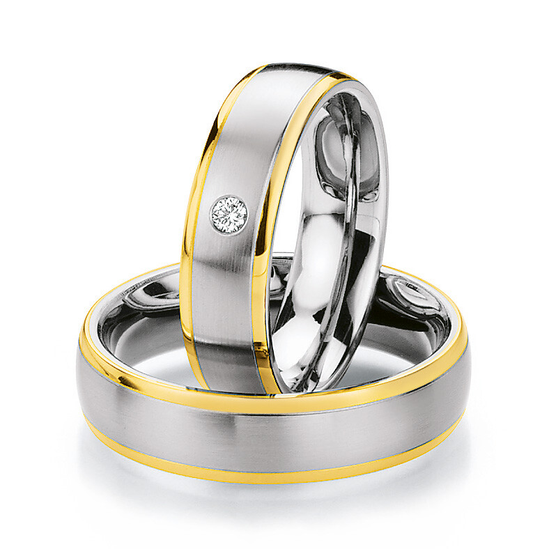 Collection Ruesch Trauringe Gelbgold Weißgold Brillant 88/01300