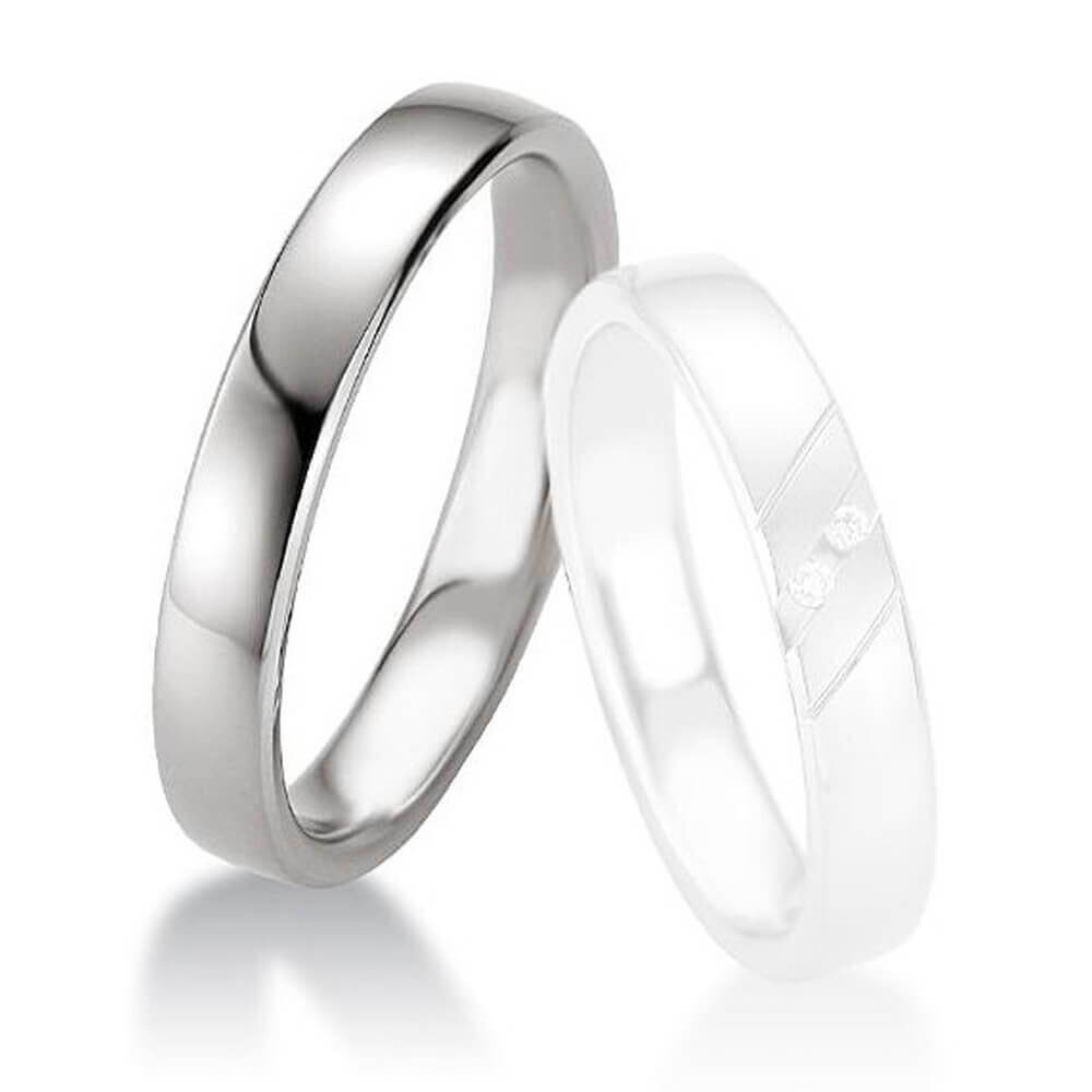 Partnerring Silber 925 schlicht Breuning 48/08086