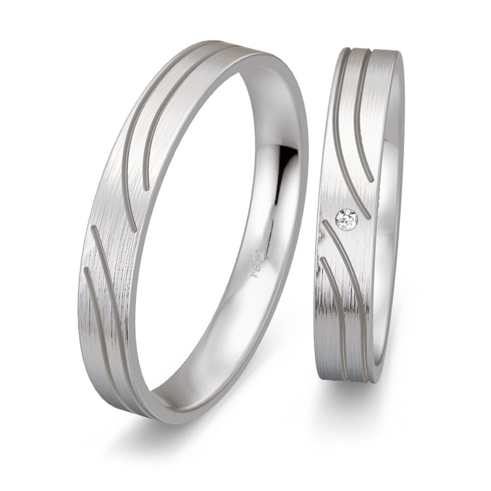 Breuning Trauringe 48/07123 & 48/07124 aus Palladium