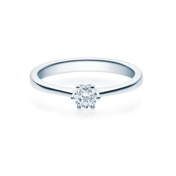 Verlobungsring Solitär 6er Krappe 18016 Silber Rubin RU-1495