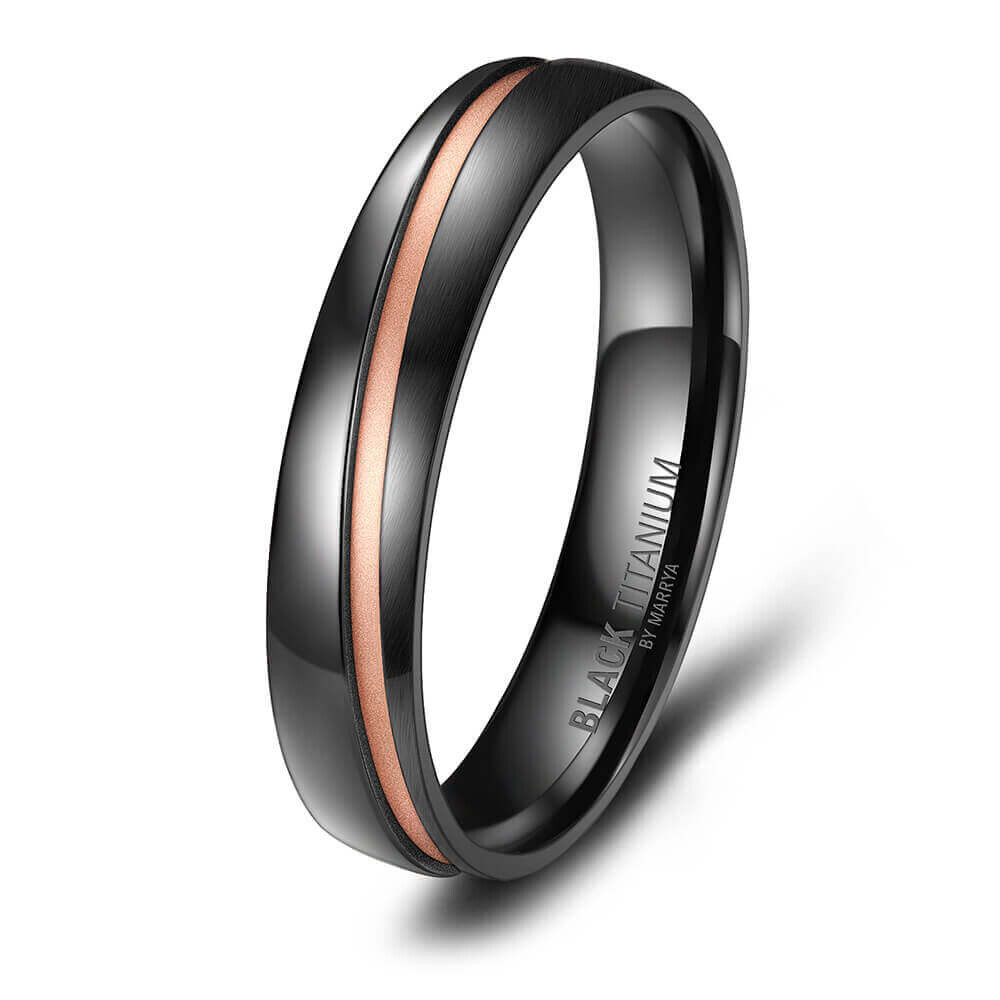 Einzelring Herren Black Titanium BT-05