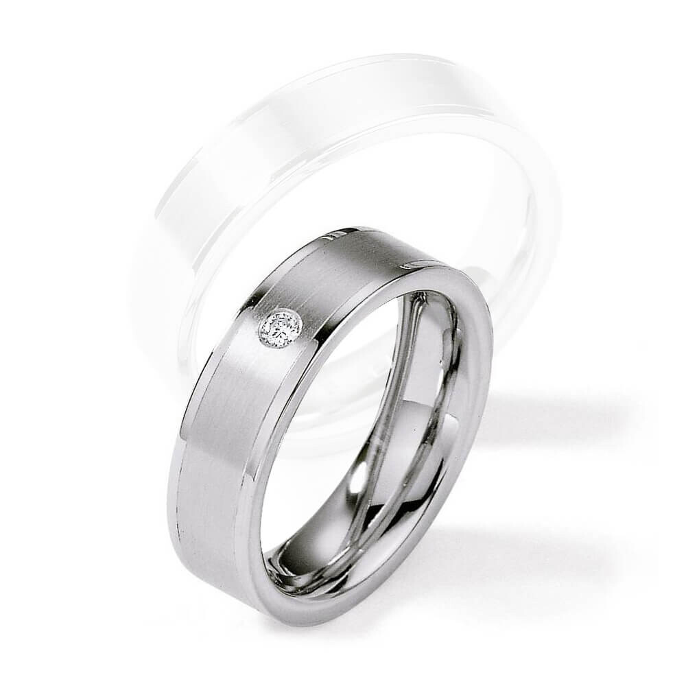 Collection Ruesch Damenring Edelstahl Brillant 88/01220