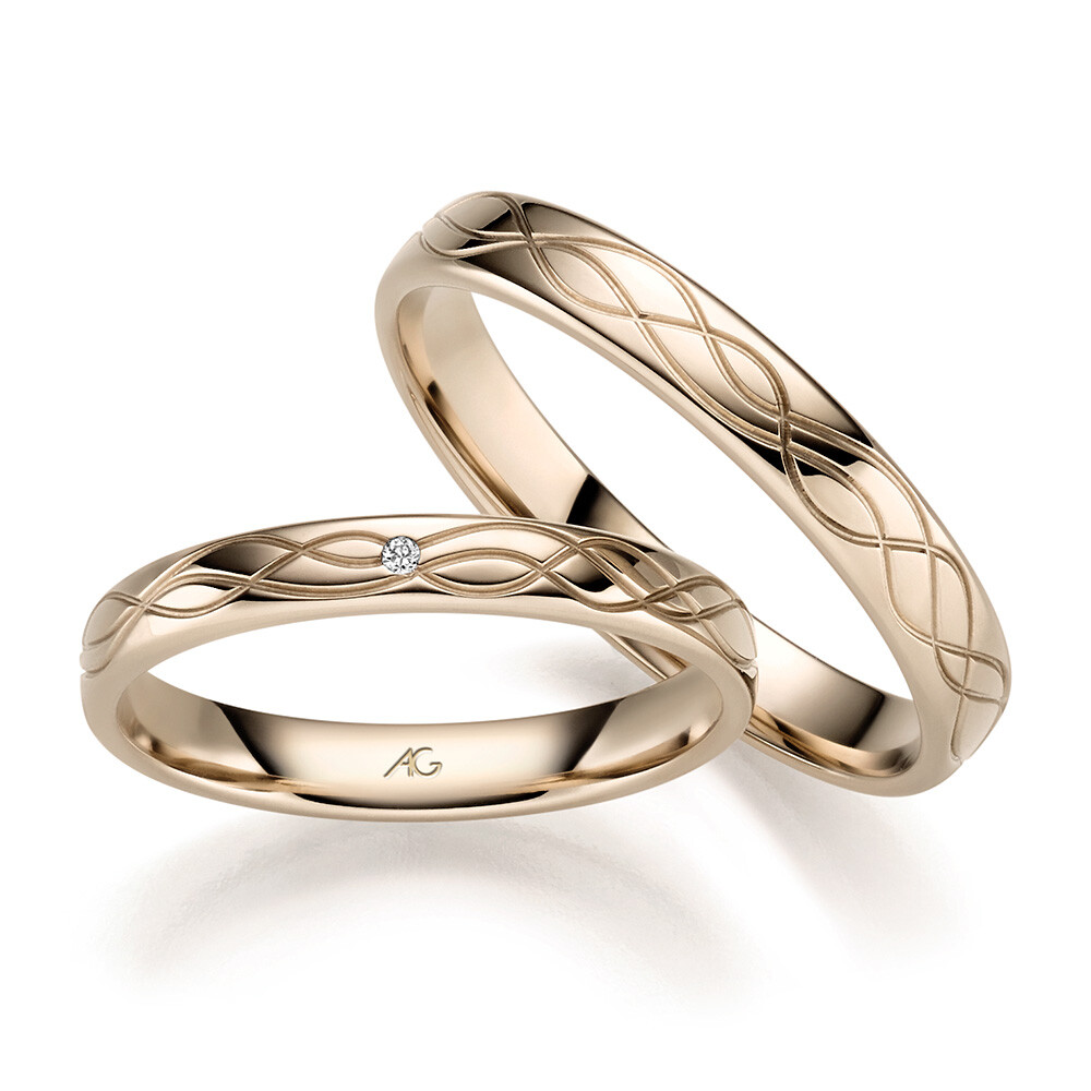 Trauringe Haselnussgold Brillant Gerstner 31469