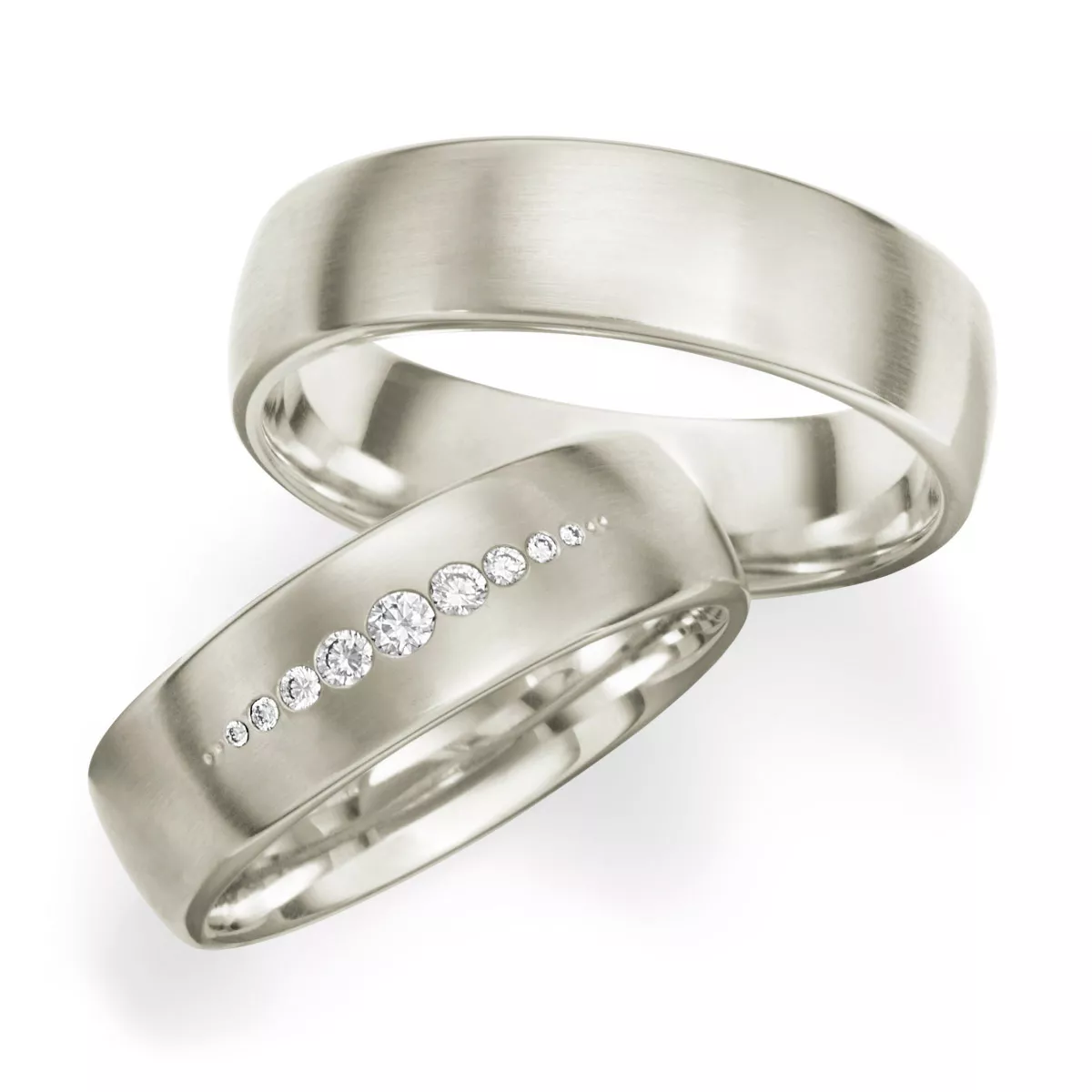 Max Kemper Trauringe Weißgold Brillant 30248