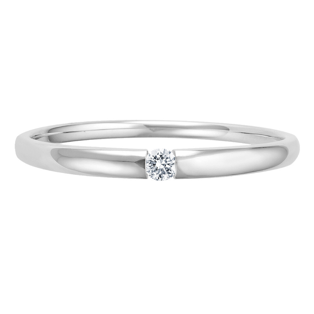 Solitär Ring Spannring Weißgold Brillant bella luce EH004518