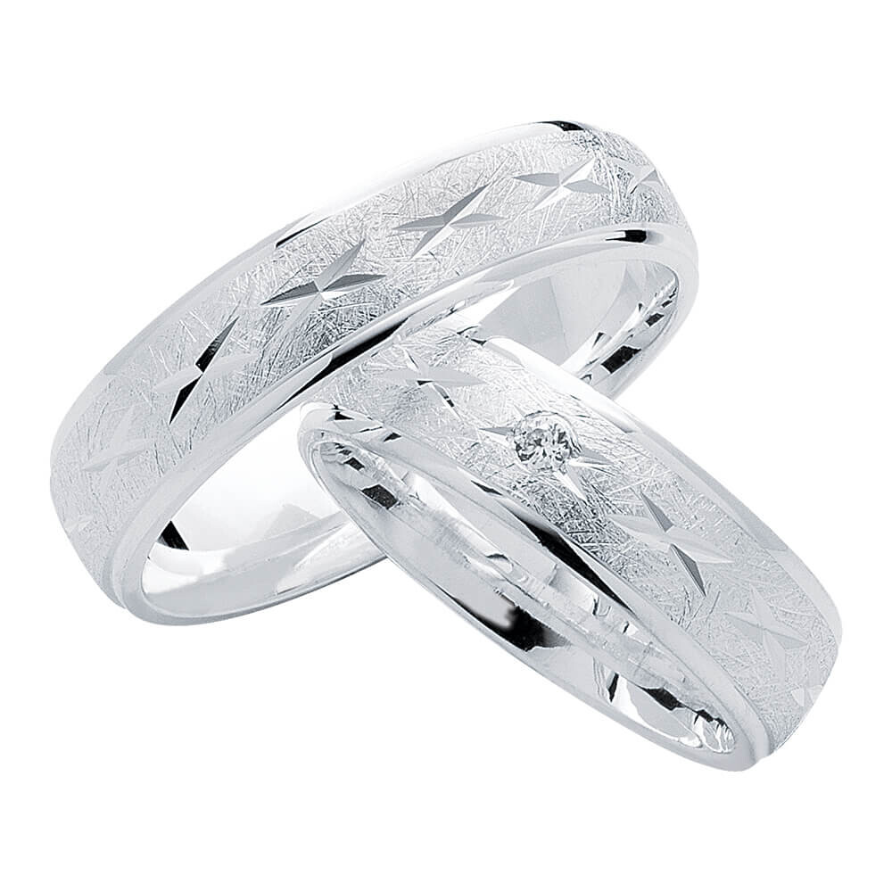 Partnerringe Heartbeat Silber 925 Rubin S17