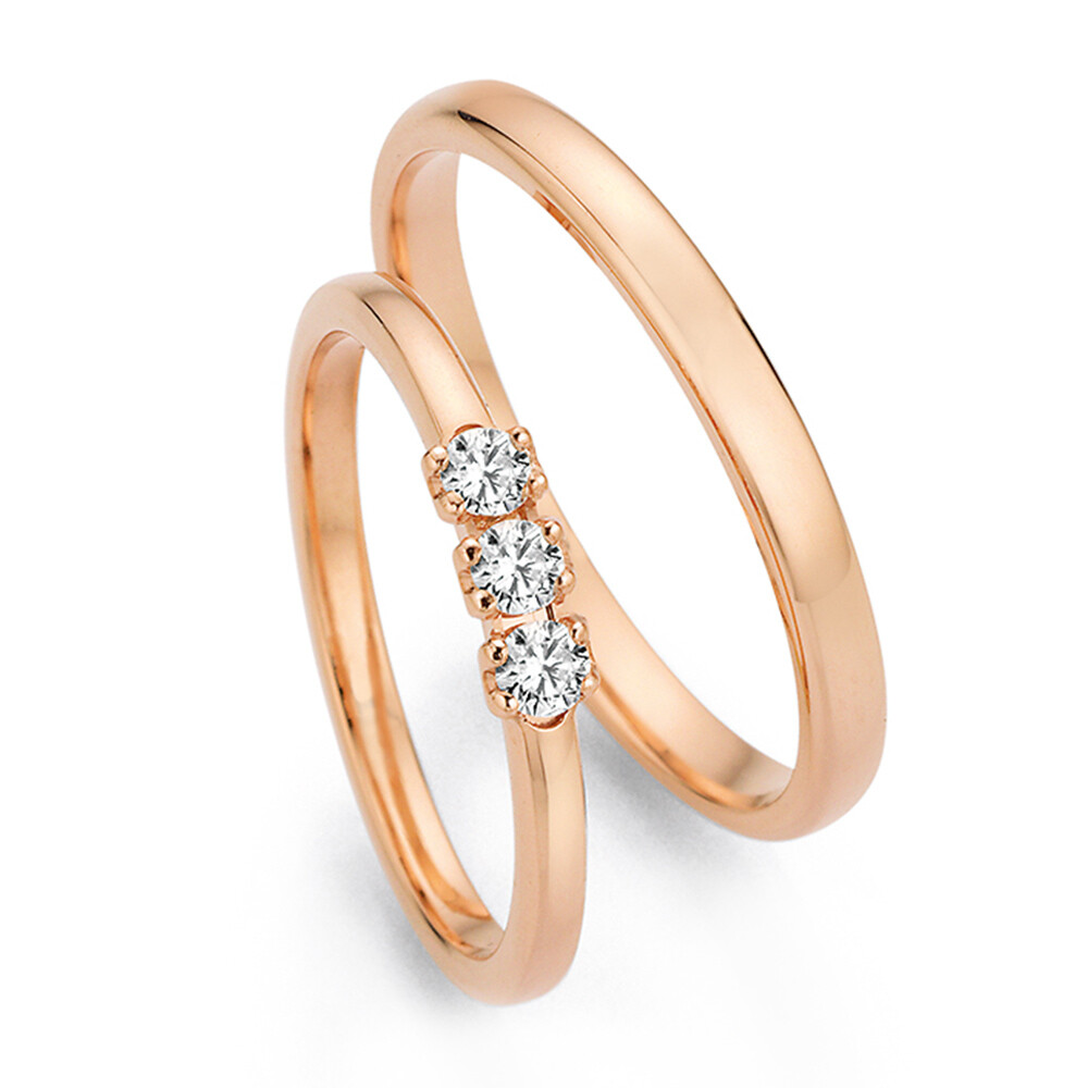 Eheringe Trilogy Diamond Roségold Brillant 66/72130 & 66/72140