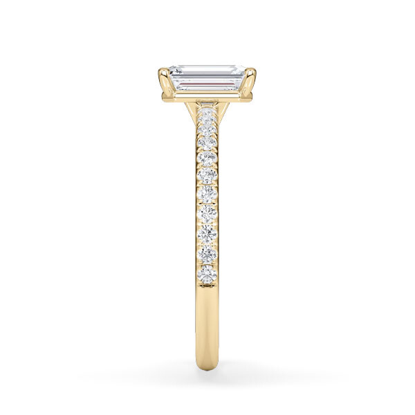 Ring Hidden Halo Emerald Gelbgold Rubin 1899