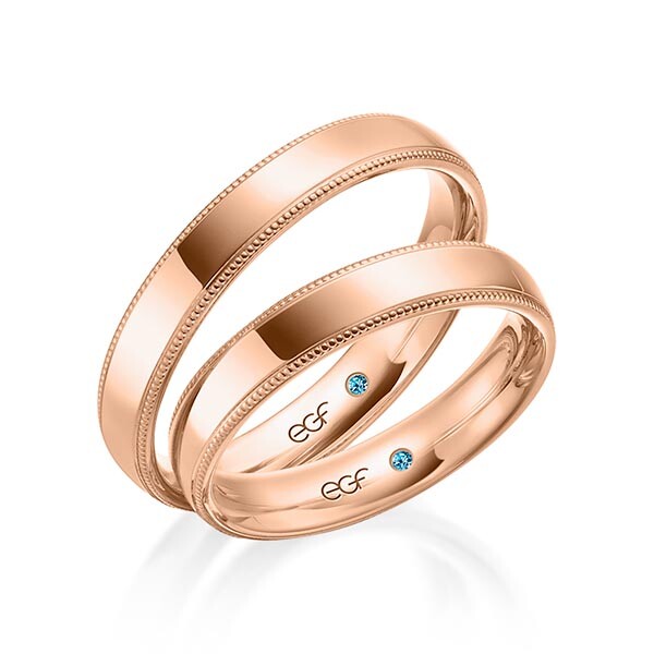 egf Trauringe Rotgold Perlfige F-1316-5