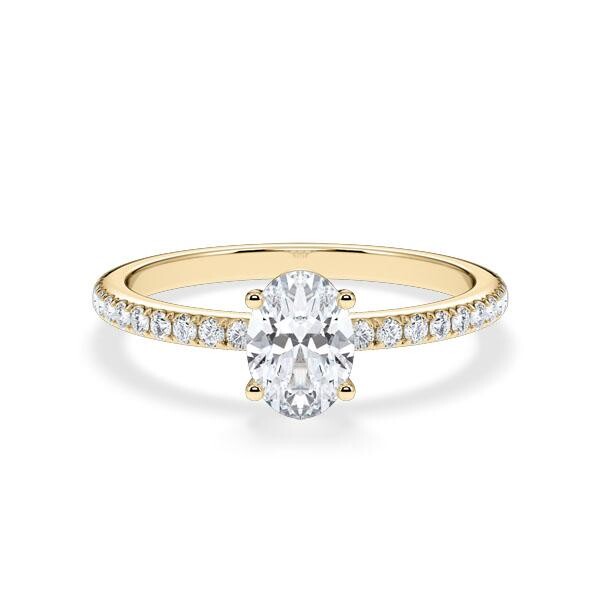 Verlobungsring Gelbgold 750/- zus. 0,720 ct, tw, vs - RU-1902-41